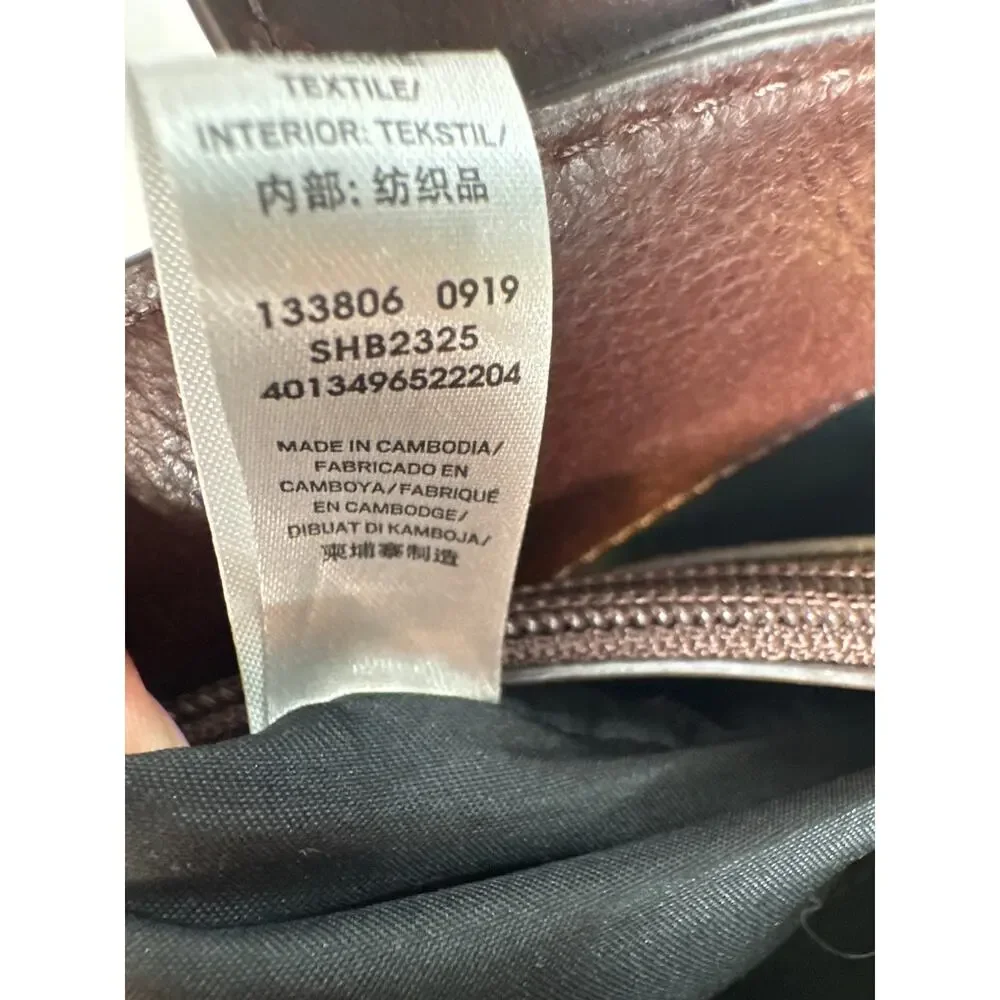 FOSSIL Willow Whiskey Brown Leather Satchel Crossbody Bag #SHB2325